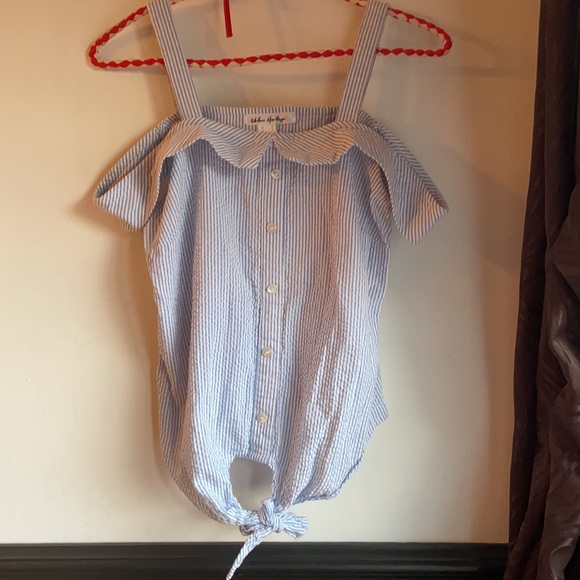 Blue and White Striped Shirt - Picture 2 of 3